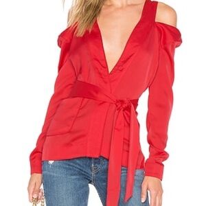 Chrissy Teigan x REVOLVE Tristan Boudoir Jacket in True Red